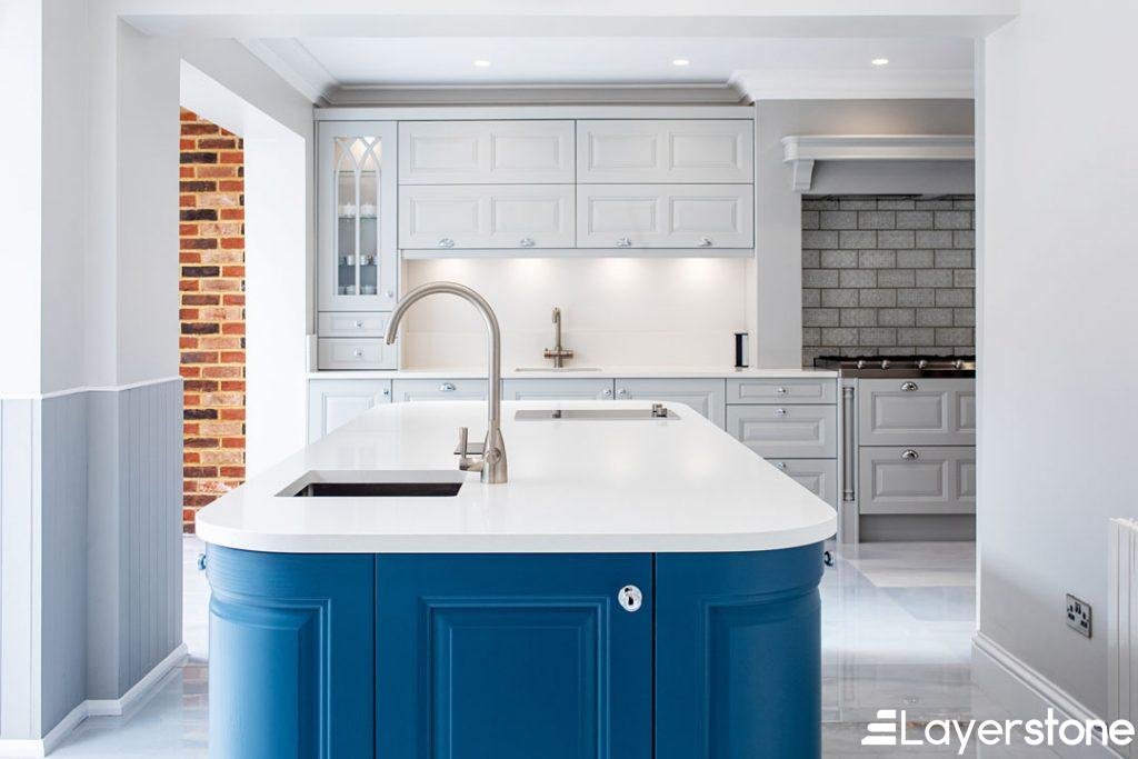 White Sparkle Quartz Worktop
